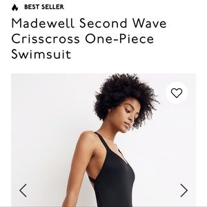 NWT madewell crisscross one piece second wave swim
